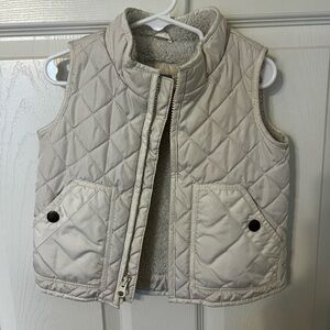 GAP Cream Sherpa-Lined Vest